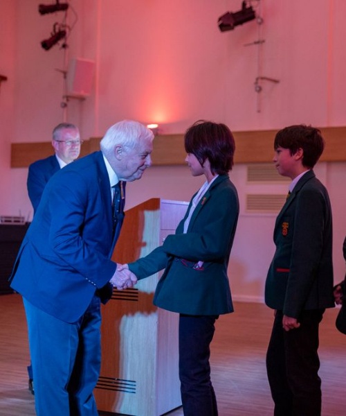 News » Lord Patten meets St Benedict’s Academic Scholars